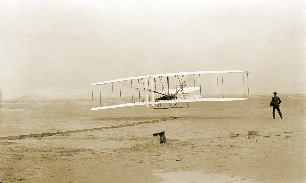 Wright Flyer - we also had to learn how to fly